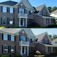 Pressure-Washing-Stains-and-Grime-Off-of-a-House-in-Newton-NJ 0