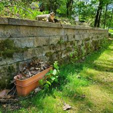 Top-of-The-Line-Paver-Cleaning-and-Moss-Removal-on-Retaining-Wall-in-Lake-Mohawk-NJ 0